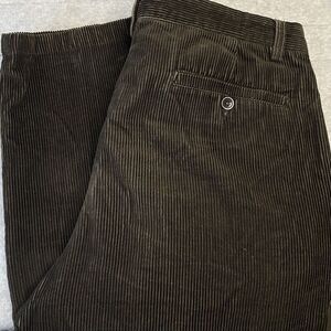 Vintage Oleg Cassini‎ Men's Brown Corduroy 36x31 Straight Fit Flat Front Pants